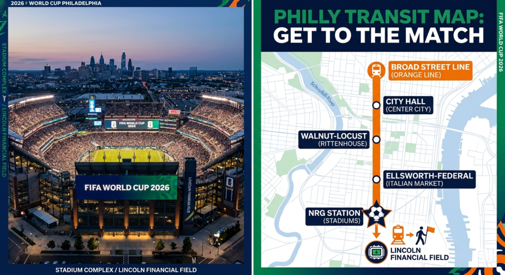 Ultimate 2026 World Cup Philadelphia Fan Guide: Stadium View and Broad Street Line Transit Map