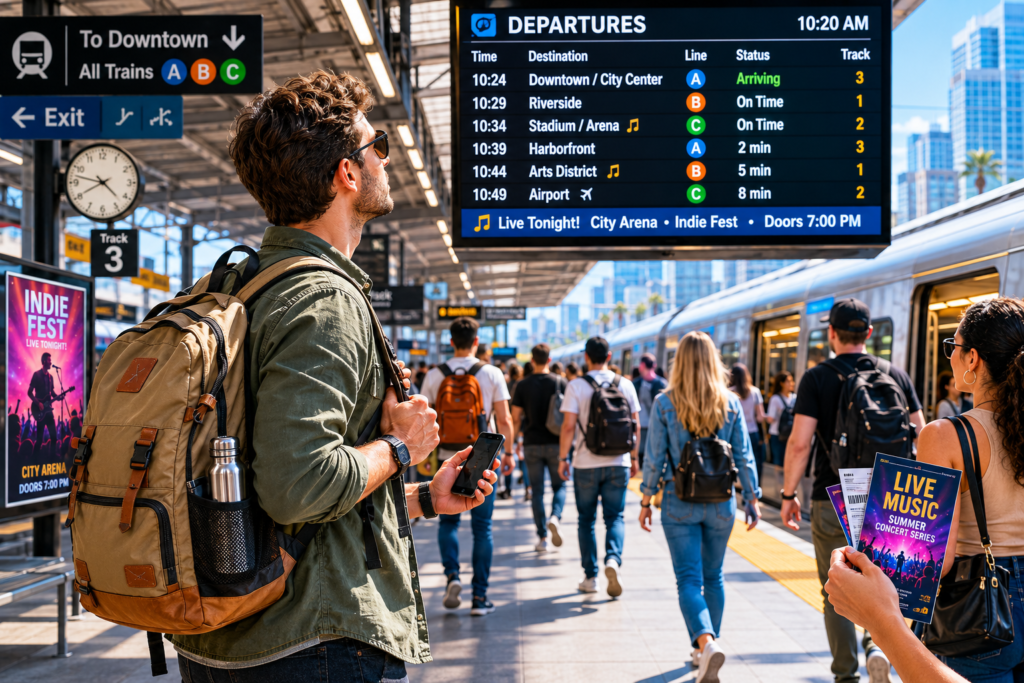 how to save on festival travel train transit and event planning