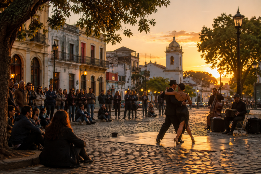 Buenos Aires on a budget guide — outdoor tango performance representing the city's free cultural experiences