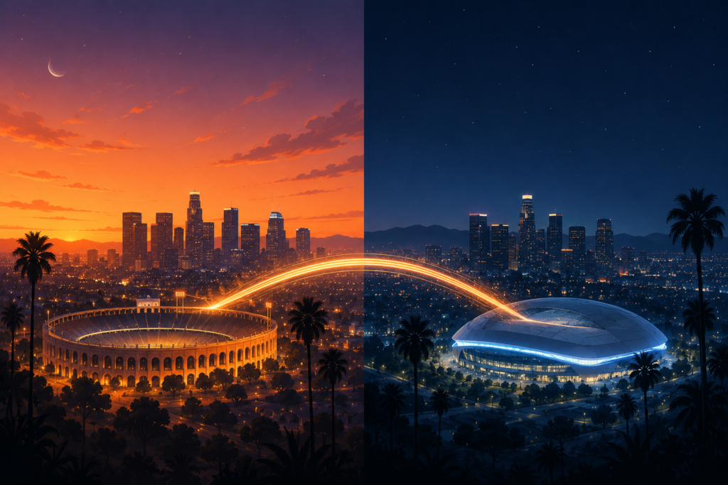 LA28 Opening Ceremony tickets — dual-venue celebration at LA Memorial Coliseum and SoFi Stadium